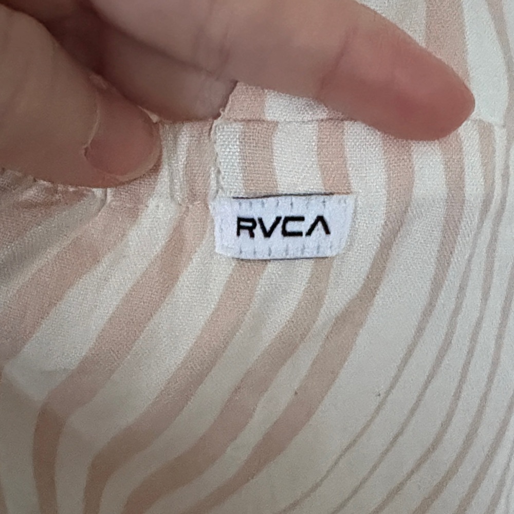 RVCA Pink and White Striped Open Back Mini Dress - Picture 3 of 4